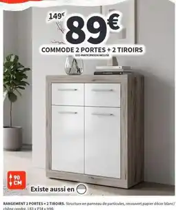 Conforama Chêne - rangement 2 portes + 2 tiroirs offre