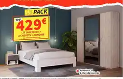 Conforama 2 chevets + armoire offre