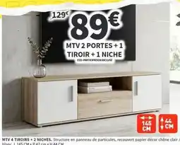 Conforama Chêne - mtv 2 portes + 1 tiroir + 1 niche offre