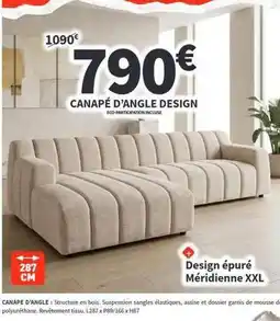 Conforama Canapé d'angle design offre
