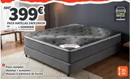 Conforama Complet - pack matelas 140x190cm + sommier offre