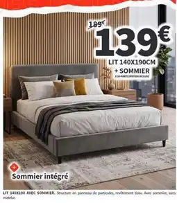 Conforama Lit 140x190cm + sommier offre
