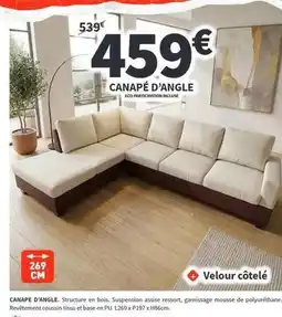 Conforama Canapé d'angle offre