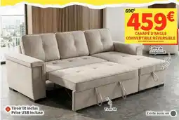 Conforama Canapé d'angle convertible réversible offre
