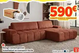 Conforama Facile - canapé d'angle compressé offre