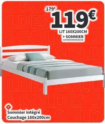 Lit 160x200 cm + sommier