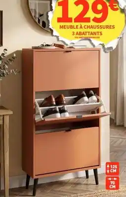 Conforama Meuble à chaussures 3 abattants offre