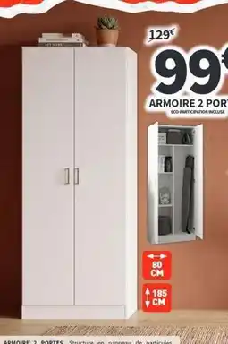 Conforama Armoire 2 porte offre
