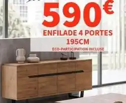 Conforama Enfilade 4 portes 195cm offre