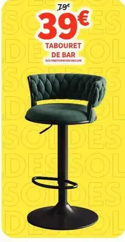 Conforama Tabourete de bar offre