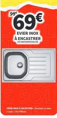 Conforama Ever inox a encastrer offre