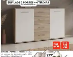Conforama ENFILADE 2 PORTES + 4 TIROIRS offre
