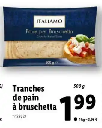 Tranches de pain à bruschetta