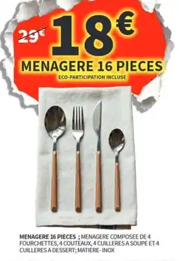 Conforama MENAGERE 16 PIECES offre