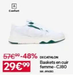 Decathlon DECATHLON Baskets en cuir femme - CJ80 offre