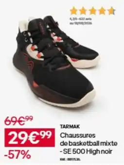 Decathlon TARMAK Chaussures de basketball mixte - SE 500 High noir offre