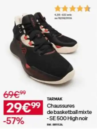 TARMAK Chaussures de basketball mixte - SE 500 High noir