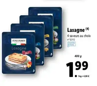 Lidl Lasagne offre