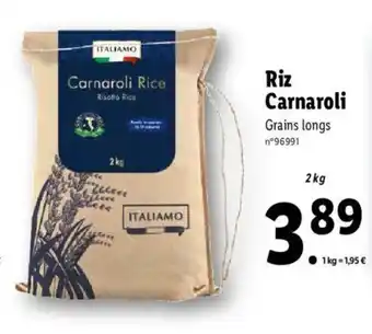 Lidl Riz carnaroli offre