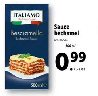 Lidl Sauce béchamel offre