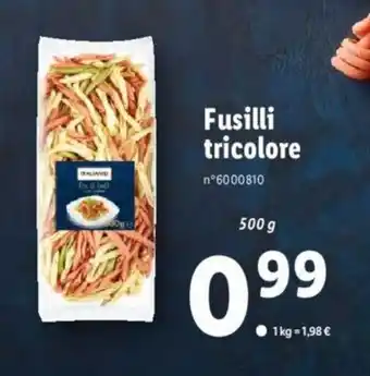 Lidl Fusilli tricolore offre