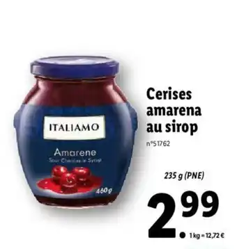 Cerises amarena au sirop