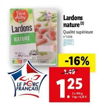 Lidl Lardons nature offre