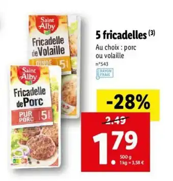 Lidl 5 Fricadelles offre