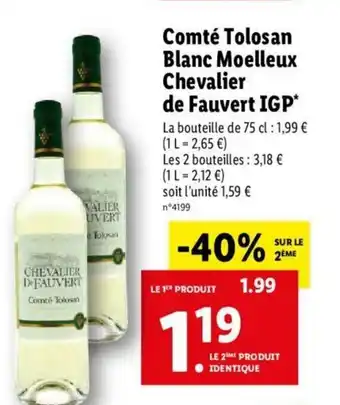 Lidl Comté tolosan blanc moelleux offre