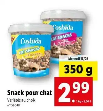Lidl Snack pour chat offre