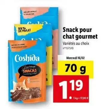 Lidl Snack pour chat gourmet offre