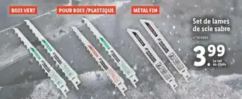 Lidl Set de lames de scie sabre offre