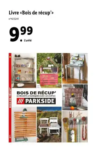 Lidl Livre bois de récup offre