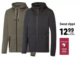 Lidl Sweat zippé offre