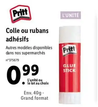Lidl Colle ou rubans adhésifs offre
