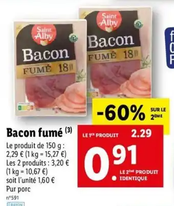 Lidl Bacon fumé offre