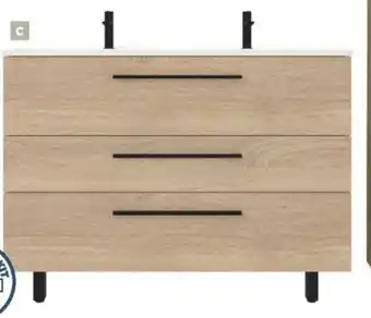 Bricomarché Meuble Vasque Mama Bois 120 cm offre