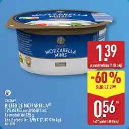 ALDI CUCINA Billes de mozzarella offre
