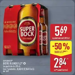 ALDI SUPERBOCK Bière blonde 5,2° offre