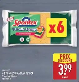 ALDI SPONTEX 6 éponges grattantes offre
