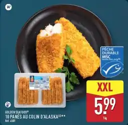 ALDI GOLDEN SEAFOOD 10 panés au colin d'alaska offre