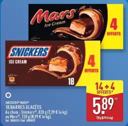 ALDI SNICKERS MARS 18 barres glacées offre