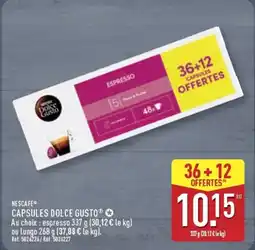 ALDI NESCAFÉ Capsules dolce gusto offre