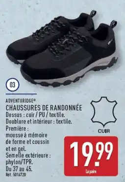 ALDI ADVENTURIDGE Chaussures de randonnée offre