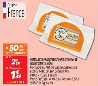 ISIGNY SAINTE MERE Mimolette française 3 mois d'affinage