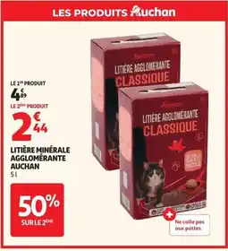 Auchan Auchan Litière minérale agglomérante offre