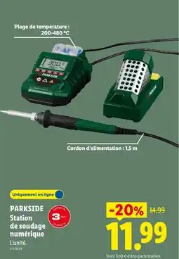 Lidl PARKSIDE Station de soudage numérique offre