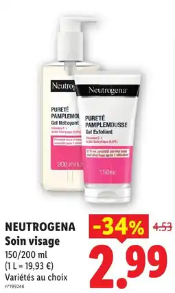 Lidl Neutrogena Soin visage offre