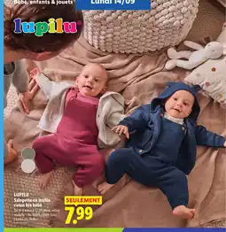 Lidl Lupilu salopette en maille coton bio bébé offre