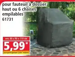 Norma pour fauteuil à dossier haut ou 6 chaises empilables offre
